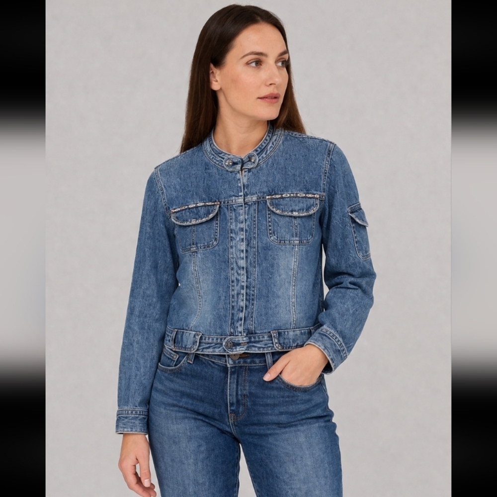 PARALLEL Vintage Large Embroidered Jean Jacket